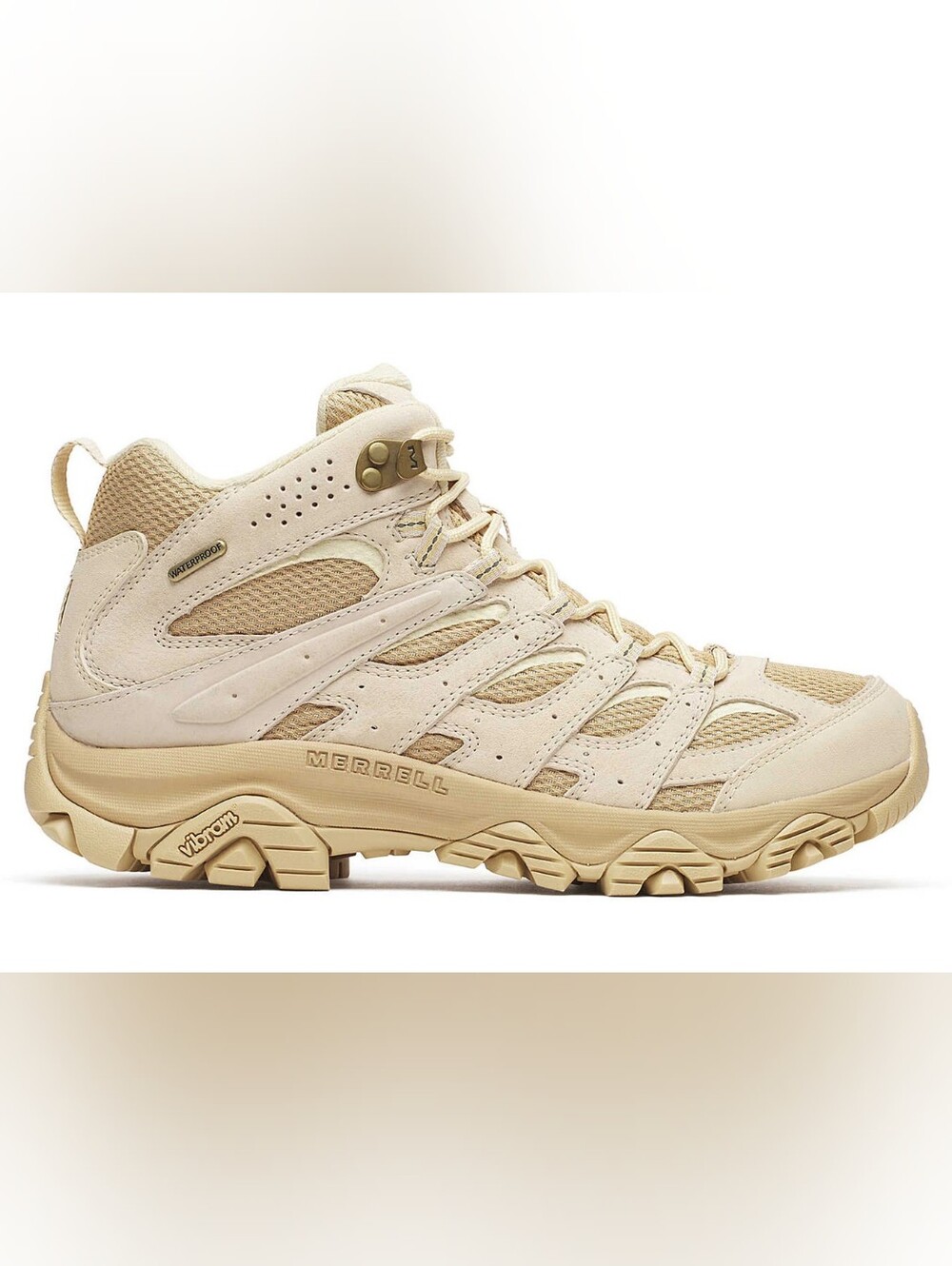 Merrell Men's Moab 3 Mid Waterproof Hiking Boots Beige Latte J035839 15 NWOB